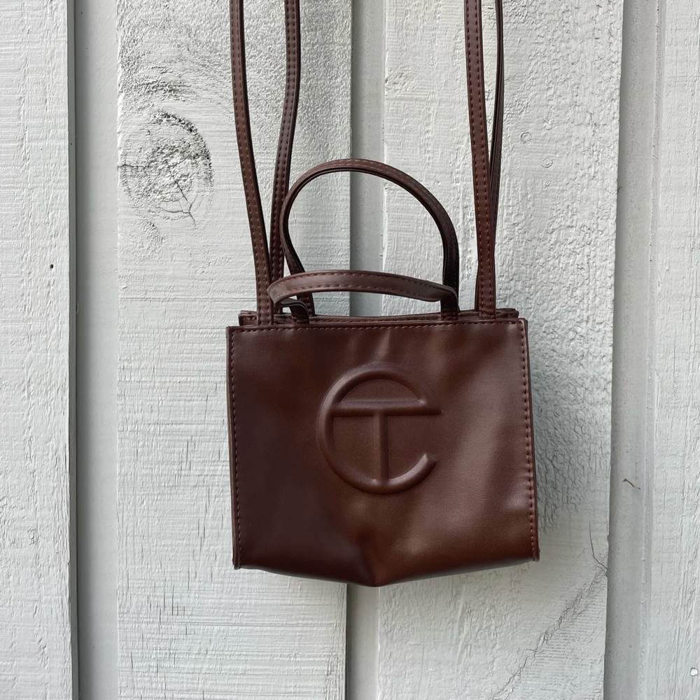 Telfar shopping bag small chocolate